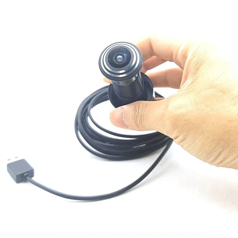 Geniuspy 720P 1080P 1.66MM Fisheye Lens Door Hd Camera Eye Viewer Peephole 1080P 2MP Free Driver Wide Angle Usb Web Cam UVC