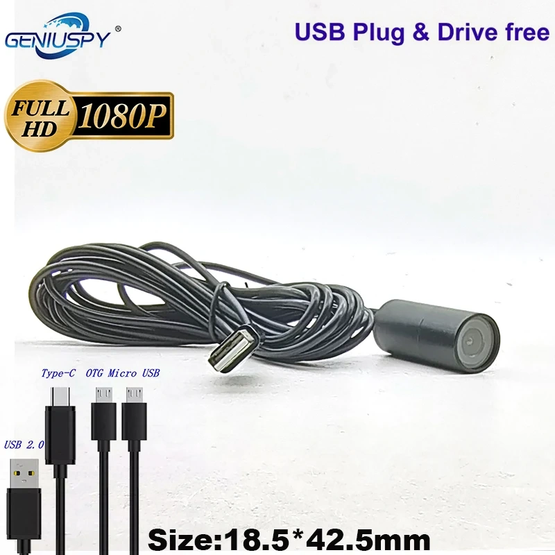 18.5*42MM Micro Bullet Size Weatherproof 1080P 2MP Micro USB OTG External UVC Mini Camera For Android Device&PC use