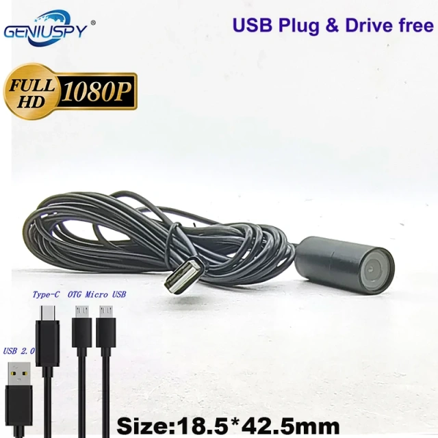 18.5*42MM Micro Bullet Size Weatherproof 1080P 2MP Micro USB OTG External UVC Mini Camera For Android Device&PC use