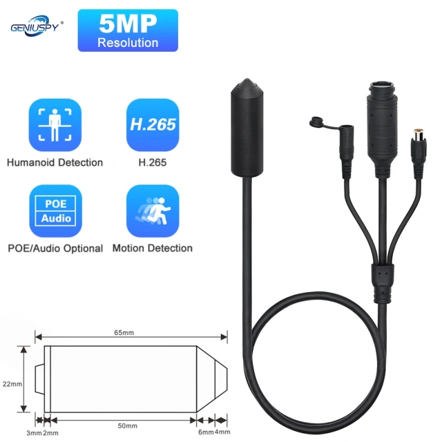 5MP 2MP 4MP Mini POE Network Camera Bullet Surveillance Micro IP Camera Pinhole Lens Machine Security RTSP On vif CCTV Camera