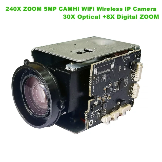 CamHipro 240X ZOOM Wireless Wifi Humanoid IMX335 Starlight Wireless IP Camera DV Recorder Support SD Card Slot MIC Speaker