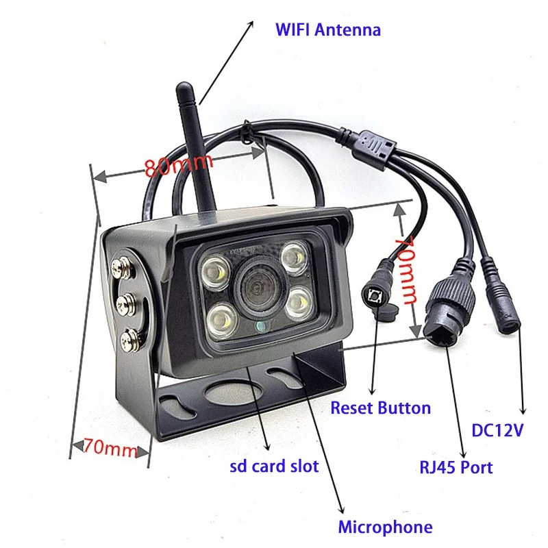Camhi P2P Metal Shell 4K 8MP IMX415 5MP 2MP FHD 4G Wifi IP Camera Outdoor IP66 Car Fleet Bus Came Security CCTV Surveillance