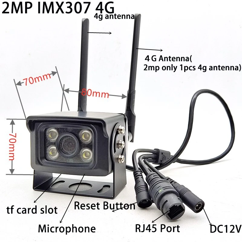 Camhi P2P Metal Shell 4K 8MP IMX415 5MP 2MP FHD 4G Wifi IP Camera Outdoor IP66 Car Fleet Bus Came Security CCTV Surveillance
