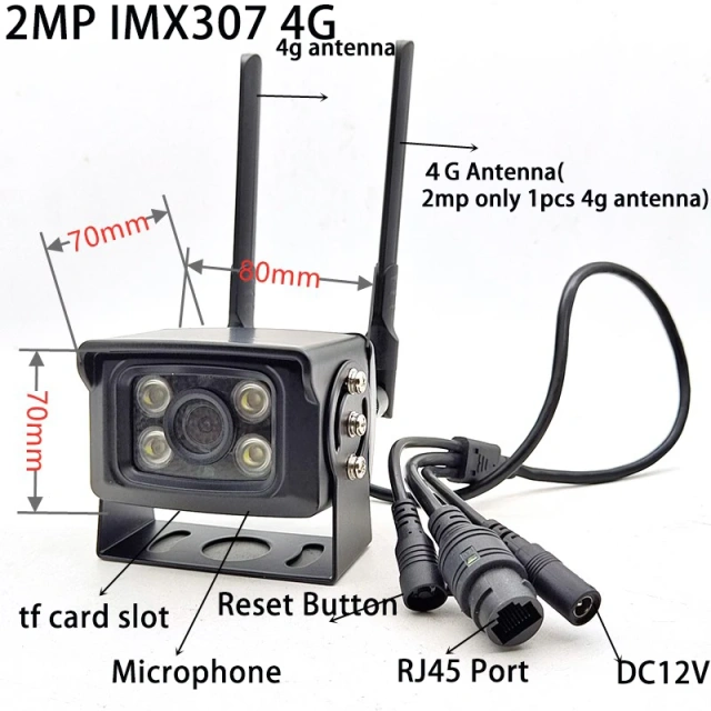 Camhi P2P Metal Shell 4K 8MP IMX415 5MP 2MP FHD 4G Wifi IP Camera Outdoor IP66 Car Fleet Bus Came Security CCTV Surveillance