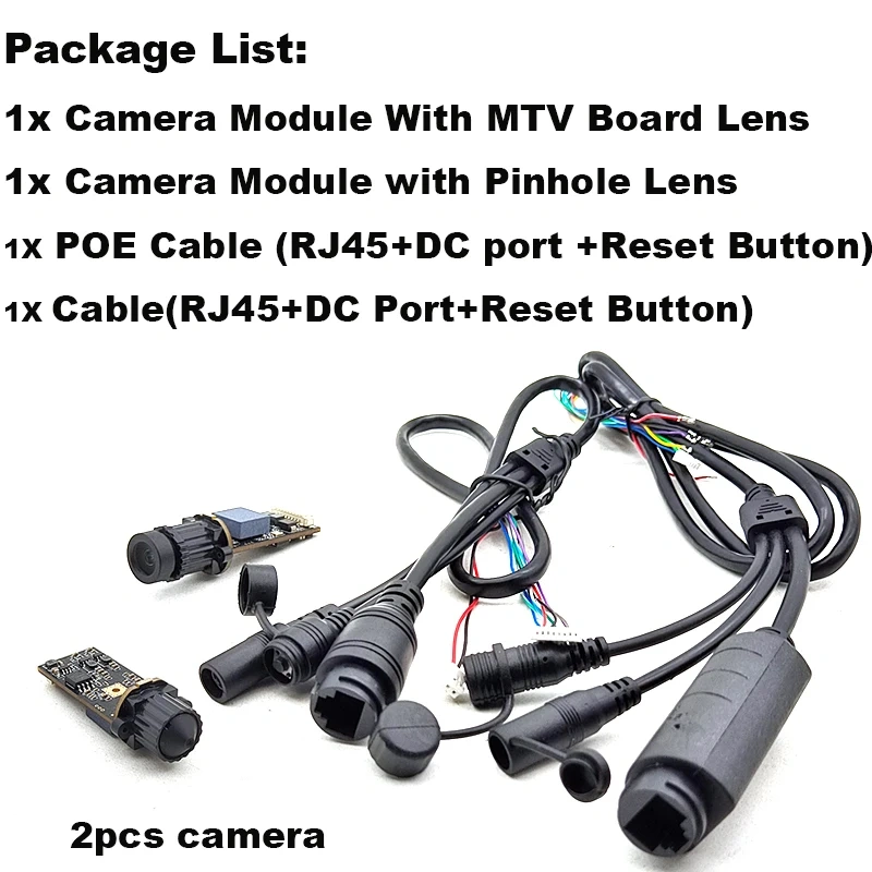 4MP T Board Bullet Mini IP Camera Module Pcb Security CCTV P2P RTSP On vif for Underwater Industry Pipeline Inspection1440P