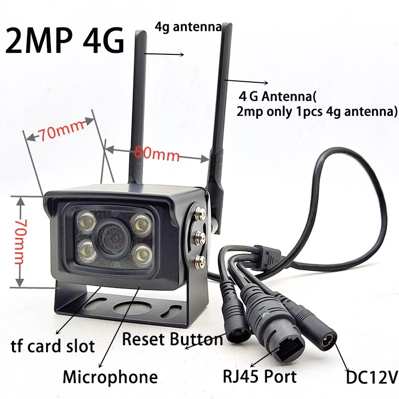 Camhi P2P Metal Shell 4K 8MP IMX415 5MP 2MP FHD 4G Wifi IP Camera Outdoor IP66 Car Fleet Bus Came Security CCTV Surveillance
