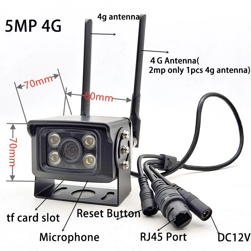Camhi P2P Metal Shell 4K 8MP IMX415 5MP 2MP FHD 4G Wifi IP Camera Outdoor IP66 Car Fleet Bus Came Security CCTV Surveillance
