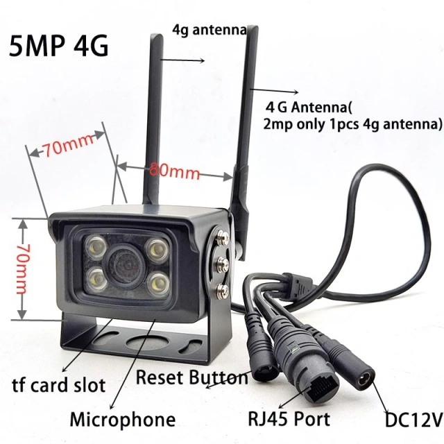 Camhi P2P Metal Shell 4K 8MP IMX415 5MP 2MP FHD 4G Wifi IP Camera Outdoor IP66 Car Fleet Bus Came Security CCTV Surveillance