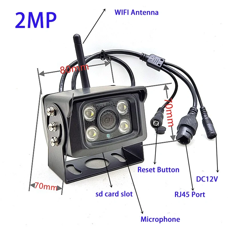 Camhi P2P Metal Shell 4K 8MP IMX415 5MP 2MP FHD 4G Wifi IP Camera Outdoor IP66 Car Fleet Bus Came Security CCTV Surveillance