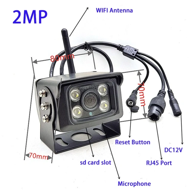 Camhi P2P Metal Shell 4K 8MP IMX415 5MP 2MP FHD 4G Wifi IP Camera Outdoor IP66 Car Fleet Bus Came Security CCTV Surveillance
