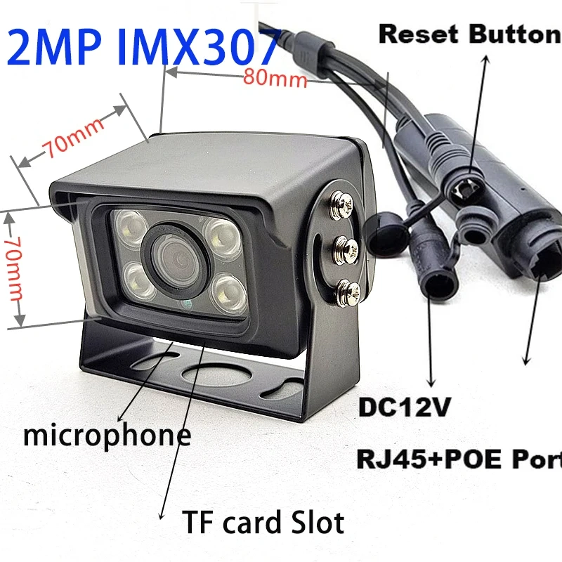 Camhi Waterproof Outdoor Security 4K 8MP 1080P POE WIFI IP Camera SD Card Audio IR CUT ONVIF CCTV Surveillance For Car Fleet