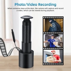 Fisheye ICSEE 2mp WIFI POE 2MP Door Covert Mini IP Camera Two Way Audio Support Motion Alarm Email Human Detection TF Card Slot