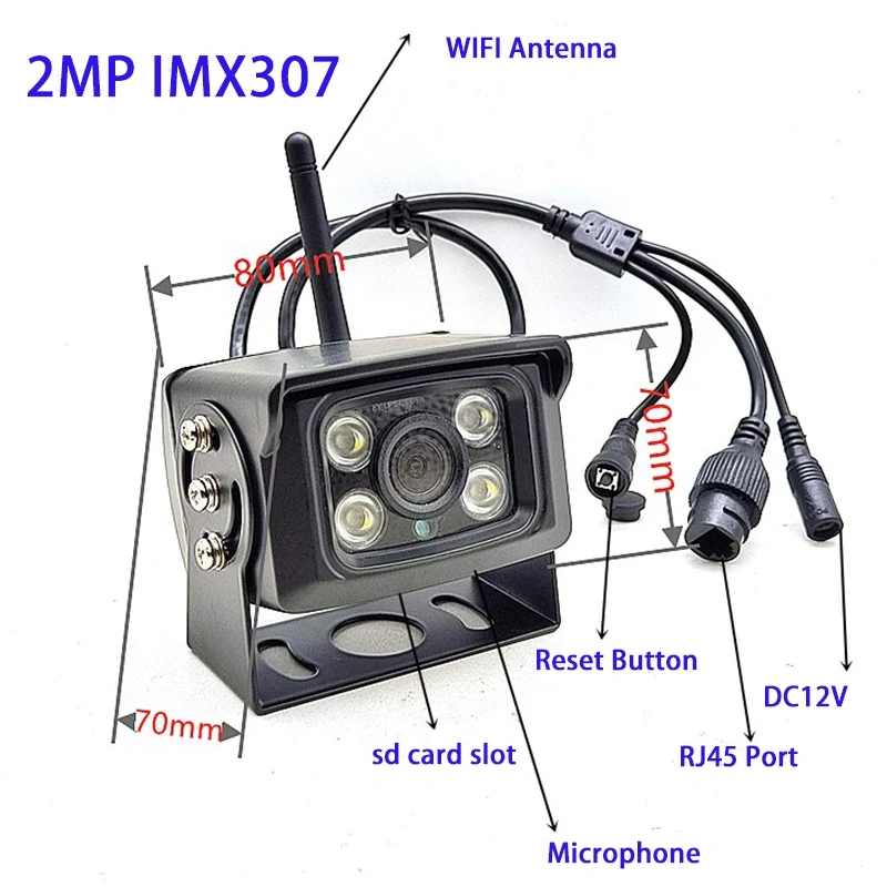 Camhi P2P Metal Shell 4K 8MP IMX415 5MP 2MP FHD 4G Wifi IP Camera Outdoor IP66 Car Fleet Bus Came Security CCTV Surveillance