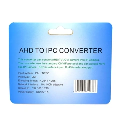 2 IN 1 AHD2NET-Pro Adapter 1080P HD AHD CVBS CCD CMOS Camera to IPC Converter Make Camera Work with NVR System To be IP Camera