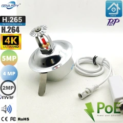 CCTV Security Ceiling 2MP IMX307 4MP 5MP IMX3 8MP 4K Audio Covert  Fire Sprinkler POE Mini ip camera H264 H265 P2P Xmeye ICSEE