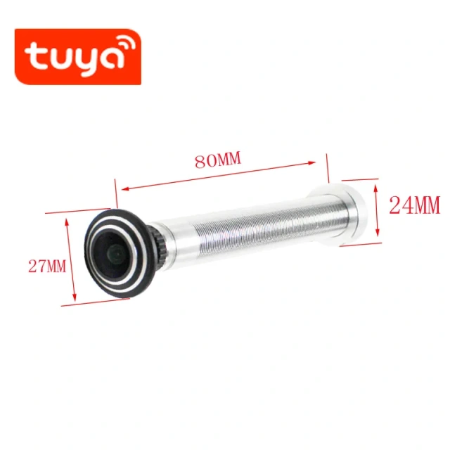 5G  2.4G WIFI 16MM Tuya Wifi Door Eye Camera Mini Peephole Door WifI IP Camera 1.66MM Wide Angle FishEye Audio TF Card Slot