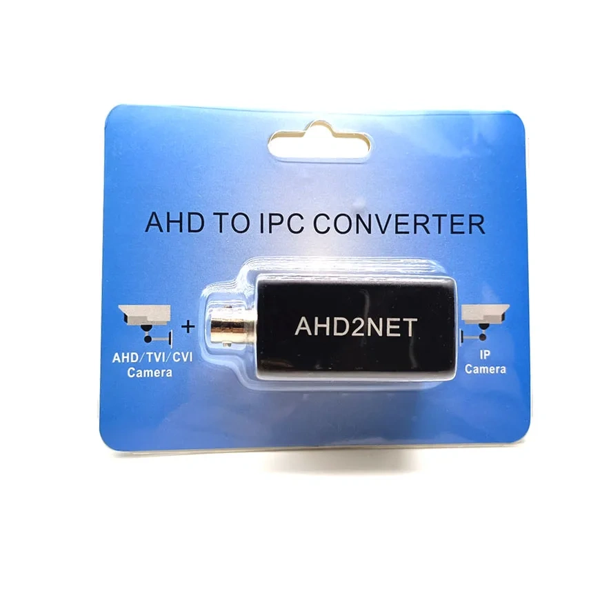 H.265 ONVIF Adapter AHD To IPC Converter 720P/1080P AHD/TVI/CVI PAL/NTSC Camera To IP Wired Cam Converter BNC Input RJ45 Output