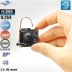 32x32mm RTSP Mini IP Camera Module Pin hole Lens 4MP 2560*1440 Low illumination ONVIF XMEYE P2P Face Detection Radiator