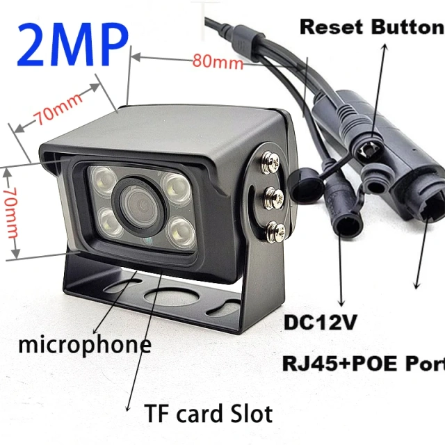 Camhi Waterproof Outdoor Security 4K 8MP 1080P POE WIFI IP Camera SD Card Audio IR CUT ONVIF CCTV Surveillance For Car Fleet