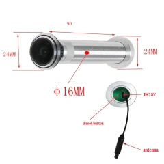 Tuya Door Eye Hole Security 1080P HD 2.1mm Lens Wide Angle FishEye CCTV Network Mini Peephole Door WifI Camera P2P SD Card Slot