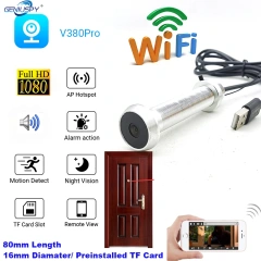 Peephole No Expansion Hole Diameter 16mm 1080P Wide Angle Cat Door Eye Hole Camera Security Wifi Mini IR Wireless Camera Viewer