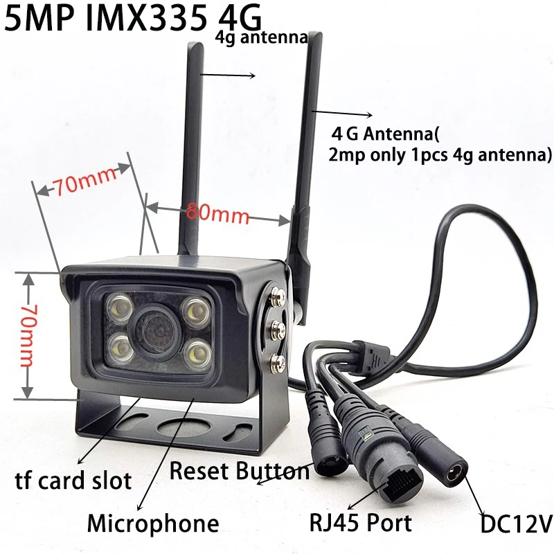 Camhi P2P Metal Shell 4K 8MP IMX415 5MP 2MP FHD 4G Wifi IP Camera Outdoor IP66 Car Fleet Bus Came Security CCTV Surveillance