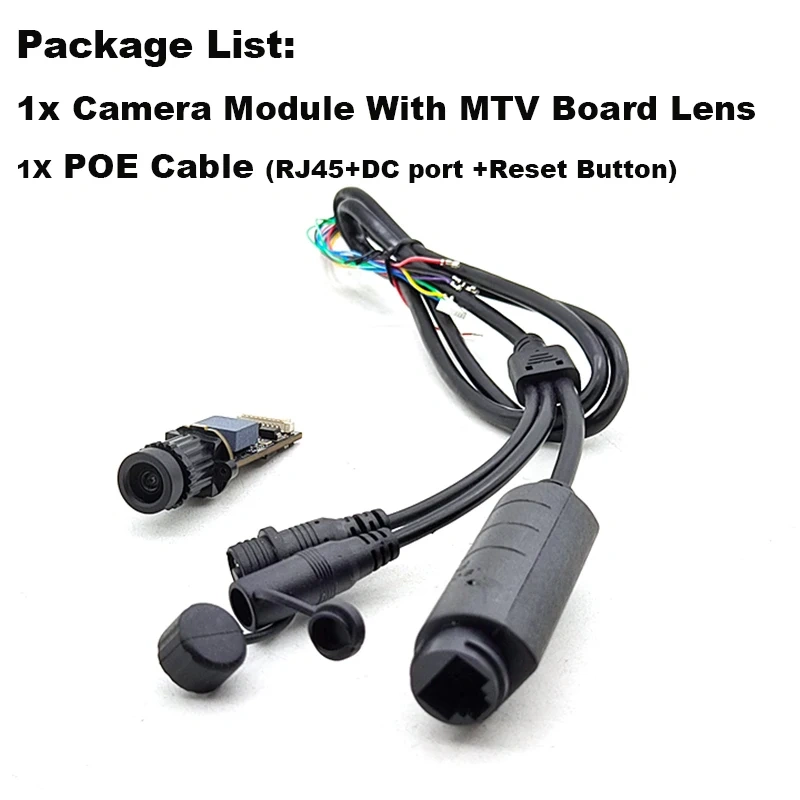 4MP T Board Bullet Mini IP Camera Module Pcb Security CCTV P2P RTSP On vif for Underwater Industry Pipeline Inspection1440P