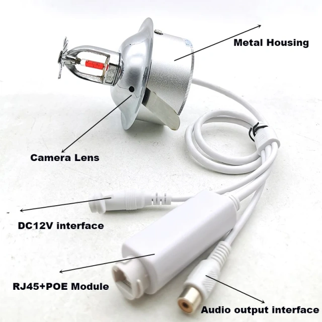 CCTV Security Ceiling 2MP IMX307 4MP 5MP IMX3 8MP 4K Audio Covert  Fire Sprinkler POE Mini ip camera H264 H265 P2P Xmeye ICSEE