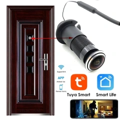 Two Way Audio Wifi 1080P Door Eye Hole IP Camera 2.1mm Peephole Fisheye Lens P2P Tuya Smart Home Security Surveillance Camera