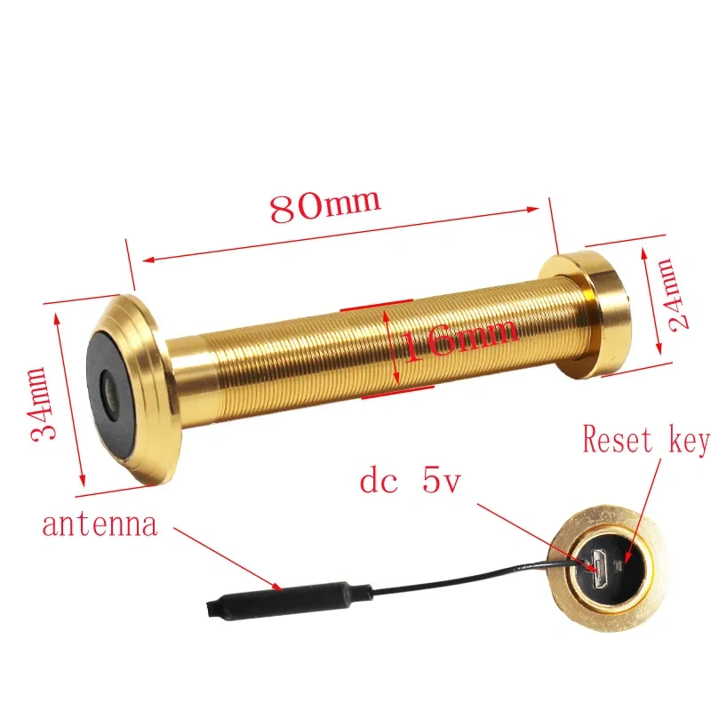 Doorbell 150 Degree Peephole Viewer Door Eye Video Door Bell Smart IR Indoor Camera Monitor Visual 1080P Wifi IP Camera V380