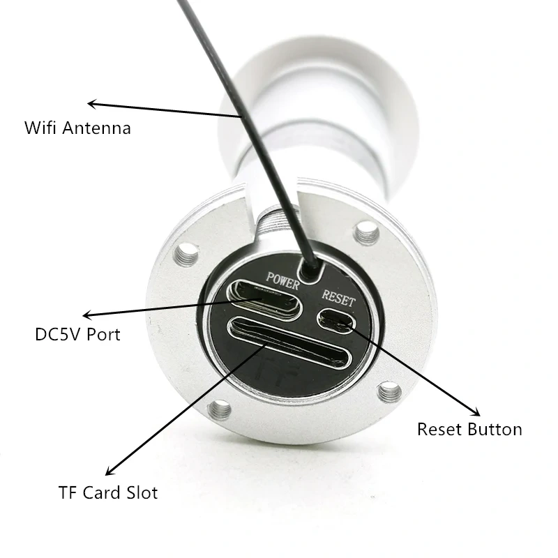 V380 PRO WIFI 1080P HD Door Eye Hole Peephole Camera Household Anti-theft Monitoring Alarm Concealed Wireless Security Camera
