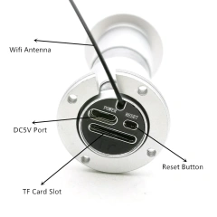 V380 PRO WIFI 1080P HD Door Eye Hole Peephole Camera Household Anti-theft Monitoring Alarm Concealed Wireless Security Camera