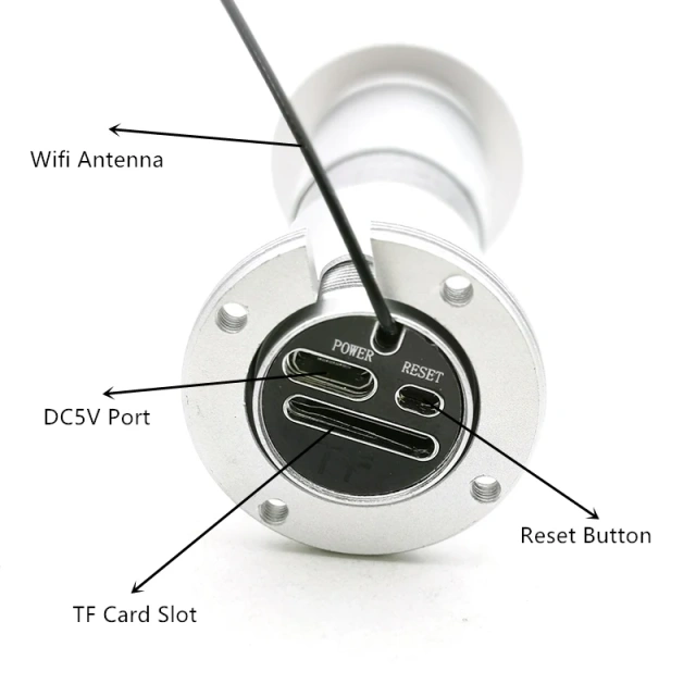 V380 PRO WIFI 1080P HD Door Eye Hole Peephole Camera Household Anti-theft Monitoring Alarm Concealed Wireless Security Camera