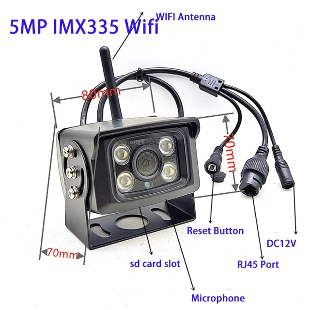 Camhi P2P Metal Shell 4K 8MP IMX415 5MP 2MP FHD 4G Wifi IP Camera Outdoor IP66 Car Fleet Bus Came Security CCTV Surveillance