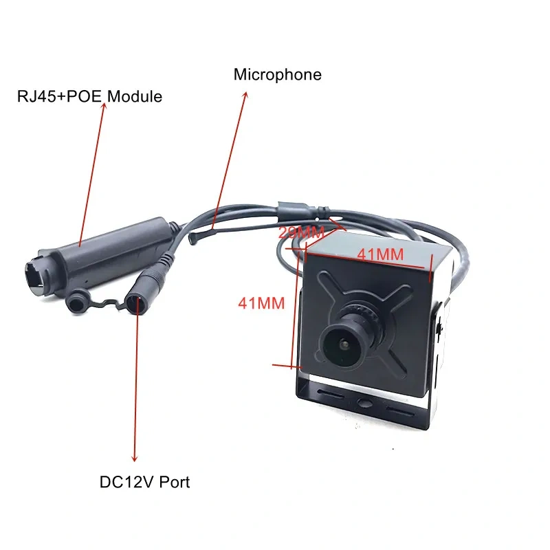 GeniusM12 Board Lens Indoor H.265 CCTV Video Audio Surveillance Kamera IMX415 Industrial Equipment POE Mini Box 8MP 4K IP Camera