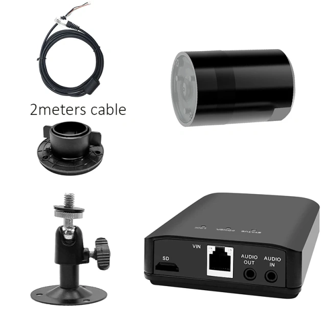 H.265 IMX335 Starlight On Vif 4MP HD Mini Bullet POE Mini IP Camera Wifi Wireless RS485 Alarm Audio Input&Output for Project