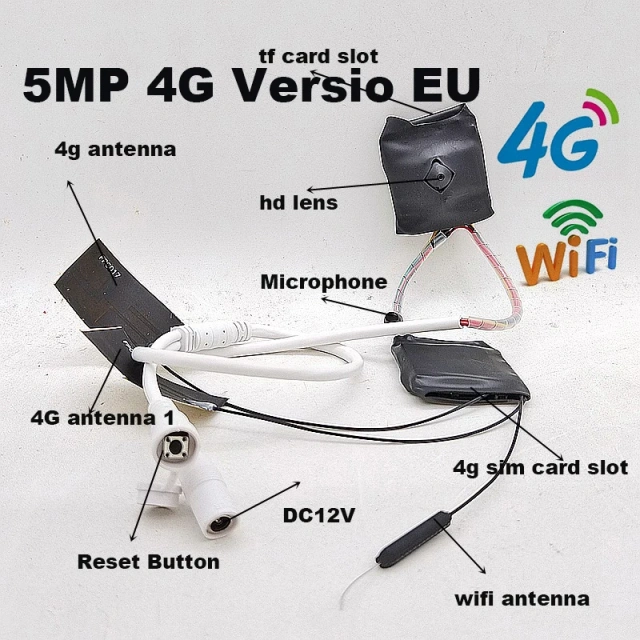 Mini 4G Wifi Pin hole Camera CCTV P2P Audio 3G 4G SIM Camera Module Chip Board 4G Wireless IP Camera P2P For Indoor Camhipro