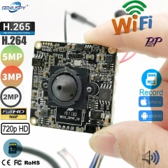 RTMP RTSP 1080P 2MP 5MP IMX335 Hd Micro P2P Size 38*38mm Diy Covert Audio Wireless IP Camera Module Wifi SD Card Slot Camhi