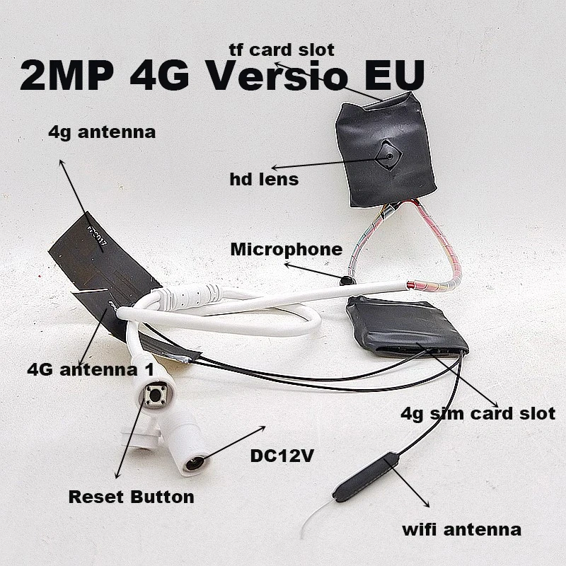 DC12V Camhi p2p 5MP imx335 2mp Starlight 4G SIM CARD Wifi Mini Wireless Camera 4G With Audio TF Card Slot Battery Optional