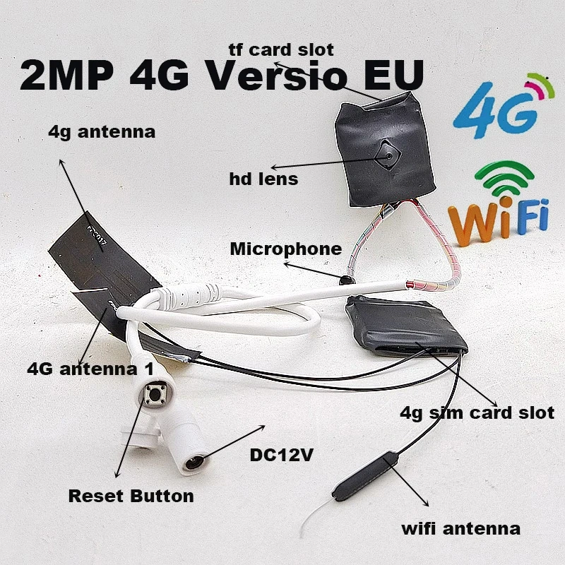 Mini 4G Wifi Pin hole Camera CCTV P2P Audio 3G 4G SIM Camera Module Chip Board 4G Wireless IP Camera P2P For Indoor Camhipro