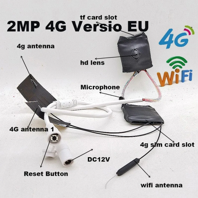 Mini 4G Wifi Pin hole Camera CCTV P2P Audio 3G 4G SIM Camera Module Chip Board 4G Wireless IP Camera P2P For Indoor Camhipro