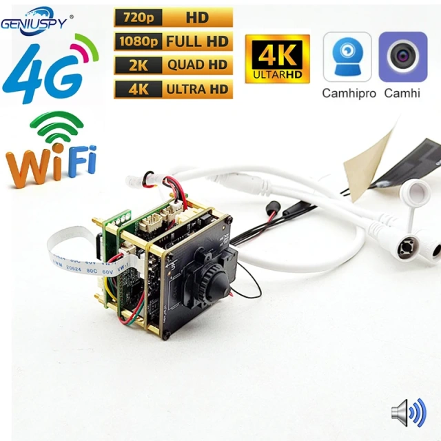 1/2.8" 8.0MP IMX415 Sensor Mini WIFI 3G 4K 4G Camera Network Kamera Module 8MP 5MP 2MP IP Camera CCTV Video Audio Camhi IR Cut