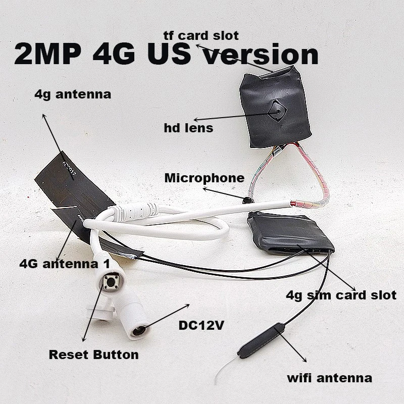 DC12V Camhi p2p 5MP imx335 2mp Starlight 4G SIM CARD Wifi Mini Wireless Camera 4G With Audio TF Card Slot Battery Optional