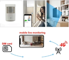 Geniuspy 4G SIM Card 2MP 5MP 2560x1920P Wireless Wifi IP Camera With IR-Cut Invisible 940nm IR LED 2 Way Audio TF Card Slot