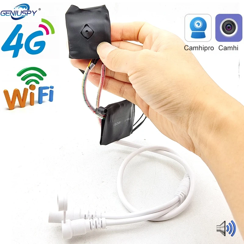DC12V Camhi p2p 5MP imx335 2mp Starlight 4G SIM CARD Wifi Mini Wireless Camera 4G With Audio TF Card Slot Battery Optional