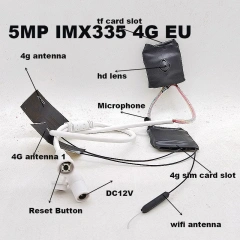 DC12V Camhi p2p 5MP imx335 2mp Starlight 4G SIM CARD Wifi Mini Wireless Camera 4G With Audio TF Card Slot Battery Optional