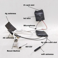 DC12V Camhi p2p 5MP imx335 2mp Starlight 4G SIM CARD Wifi Mini Wireless Camera 4G With Audio TF Card Slot Battery Optional