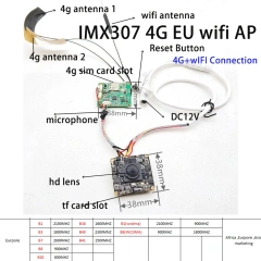 CamHi 1080P 5MP HD Camera Module 3G 4G Lte Camera PCB Board Wireless Wifi GSM SIM Card IP Camera Security CCTV P2P Audio