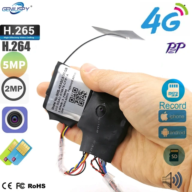 Mini 4G Wifi Pin hole Camera CCTV P2P Audio 3G 4G SIM Camera Module Chip Board 4G Wireless IP Camera P2P For Indoor Camhipro