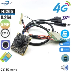 Camhipro Mini 4G Pinhole Camera CCTV P2P Onvif Audio 3G 4G SIM Camera Module Chip Board Wifi Wireless IP Camera P2P For indoor Hidden Use